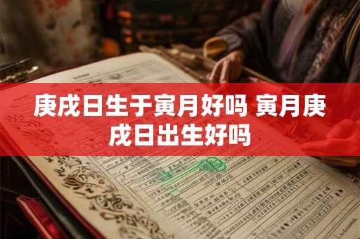 庚戌日生于寅月好吗 寅月庚戌日出生好吗