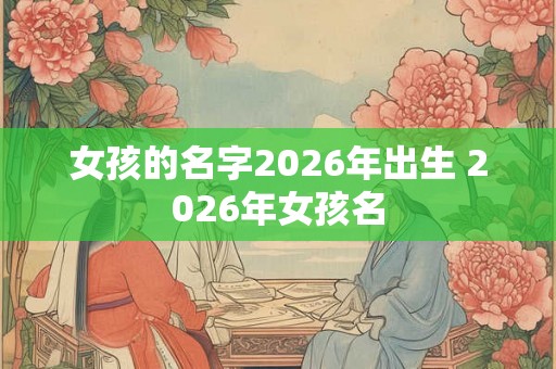 女孩的名字2026年出生 2026年女孩名 女孩的名字2026年出生 2026年女孩名