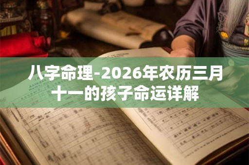 八字命理-2026年农历三月十一的孩子命运详解