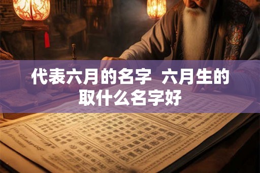 代表六月的名字  六月生的取什么名字好