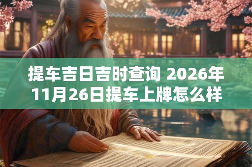 提车吉日吉时查询 2026年11月26日提车上牌怎么样