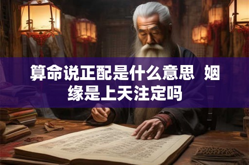 算命说正配是什么意思  姻缘是上天注定吗