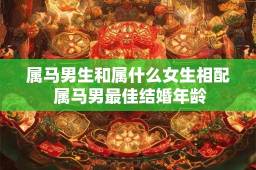 属马男生和属什么女生相配 属马男最佳结婚年龄