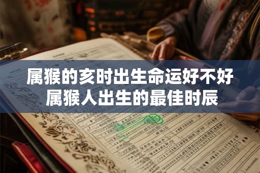 属猴的亥时出生命运好不好 属猴人出生的最佳时辰
