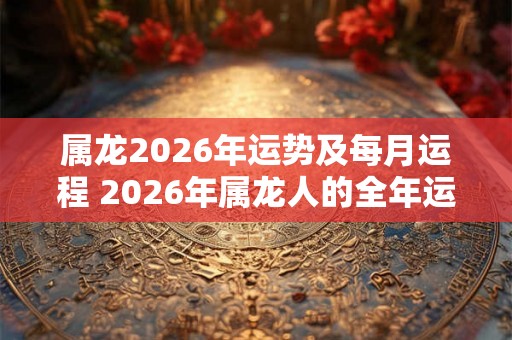 属龙2026年运势及每月运程 2026年属龙人的全年运势