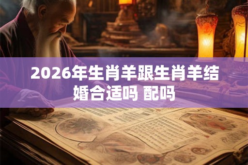2026年生肖羊跟生肖羊结婚合适吗 配吗