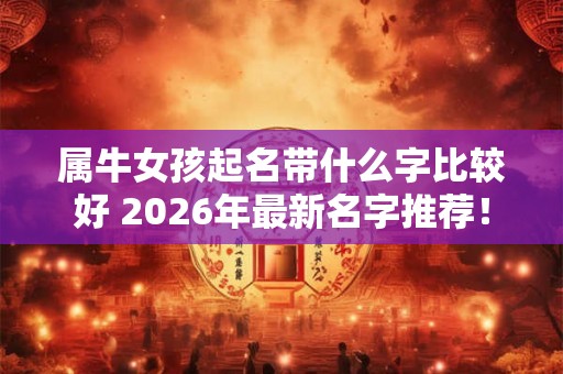 属牛女孩起名带什么字比较好 2026年最新名字推荐！
