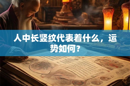 人中长竖纹代表着什么，运势如何？