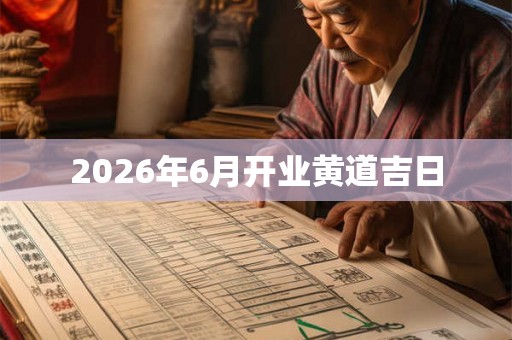 2026年6月开业黄道吉日