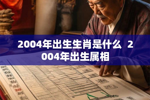 2004年出生生肖是什么  2004年出生属相