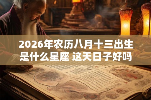 2026年农历八月十三出生是什么星座 这天日子好吗