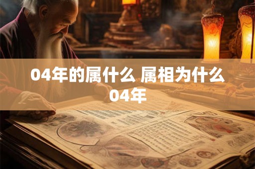04年的属什么 属相为什么04年