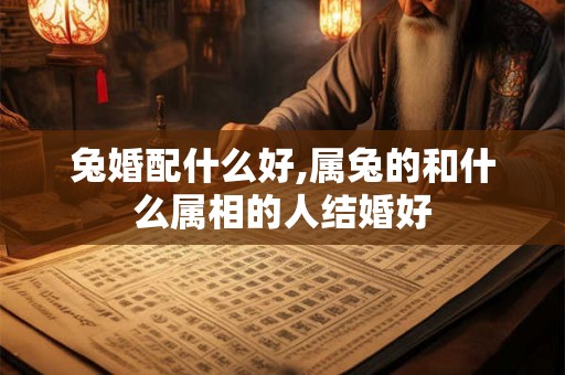兔婚配什么好,属兔的和什么属相的人结婚好