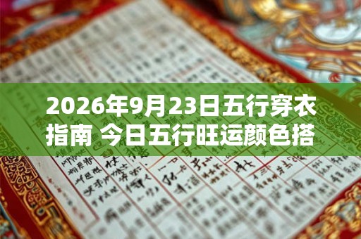 2026年9月23日五行穿衣指南 今日五行旺运颜色搭配