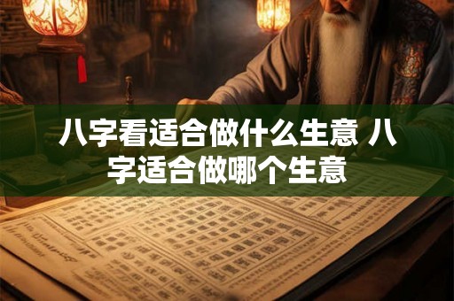 八字看适合做什么生意 八字适合做哪个生意 八字看适合做什么生意 八字适合做哪个生意