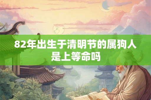 82年出生于清明节的属狗人是上等命吗