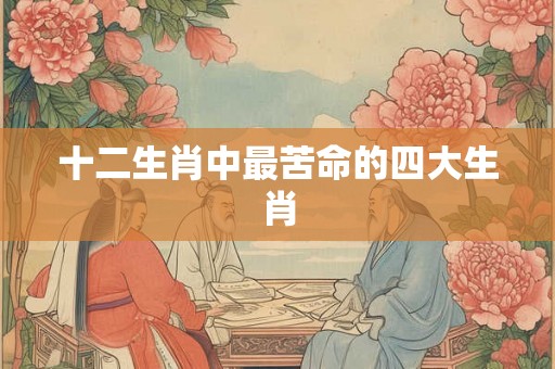 十二生肖中最苦命的四大生肖 十二生肖中最苦命的四大生肖