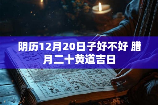 阴历12月20日子好不好 腊月二十黄道吉日