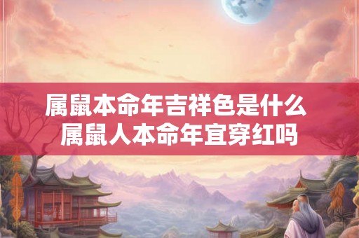 属鼠本命年吉祥色是什么 属鼠人本命年宜穿红吗