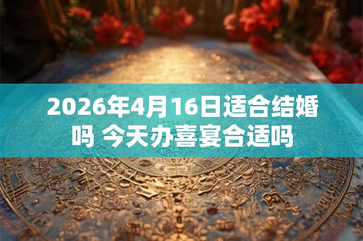 2026年4月16日适合结婚吗 今天办喜宴合适吗