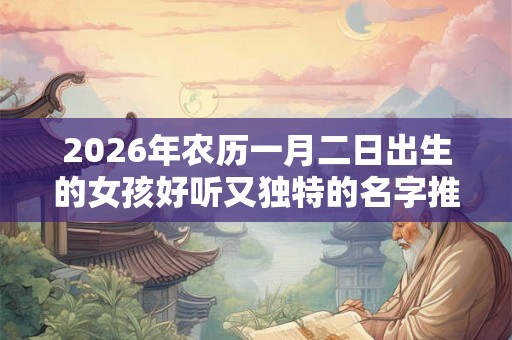 2026年农历一月二日出生的女孩好听又独特的名字推荐