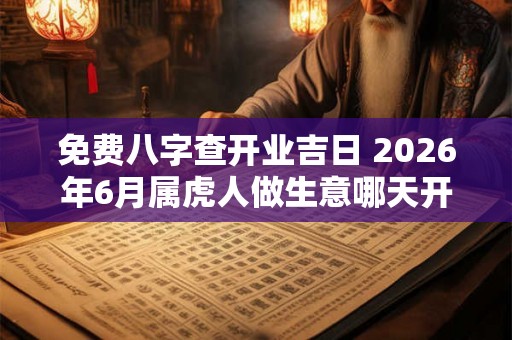 免费八字查开业吉日 2026年6月属虎人做生意哪天开业好