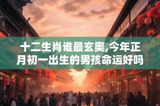 十二生肖谁最玄奥,今年正月初一出生的男孩命运好吗？