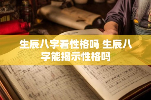 生辰八字看性格吗 生辰八字能揭示性格吗