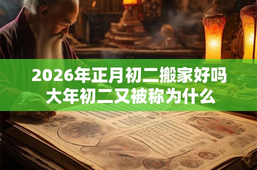 2026年正月初二搬家好吗 大年初二又被称为什么