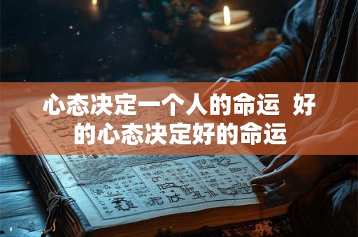 心态决定一个人的命运  好的心态决定好的命运