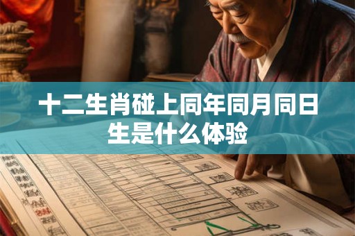 十二生肖碰上同年同月同日生是什么体验