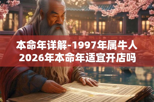 本命年详解-1997年属牛人2026年本命年适宜开店吗