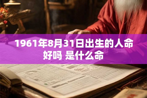1961年8月31日出生的人命好吗 是什么命