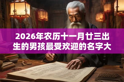 2026年农历十一月廿三出生的男孩最受欢迎的名字大全 2026年农历十一月廿三出生的男孩最受欢迎的名字大全