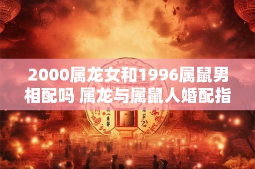 2000属龙女和1996属鼠男相配吗 属龙与属鼠人婚配指数怎么样