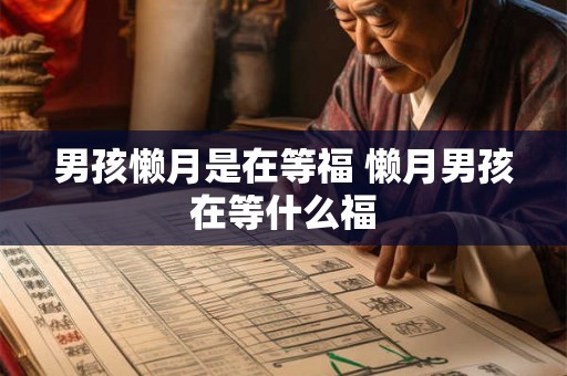 男孩懒月是在等福 懒月男孩在等什么福