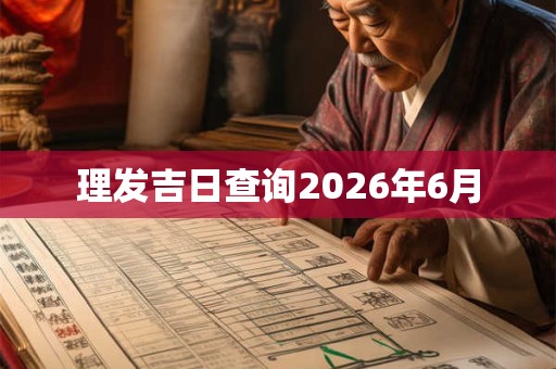 理发吉日查询2026年6月
