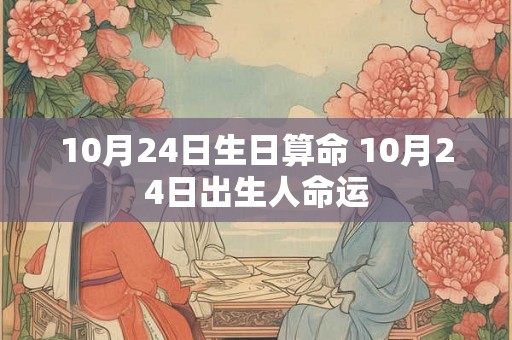 10月24日生日算命 10月24日出生人命运