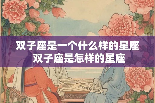 双子座是一个什么样的星座 双子座是怎样的星座