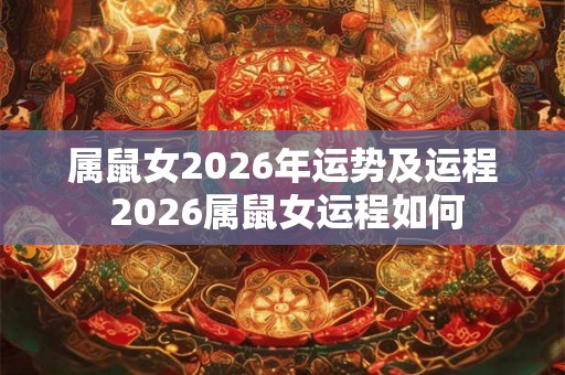 属鼠女2026年运势及运程 2026属鼠女运程如何