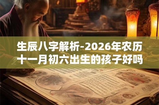 生辰八字解析-2026年农历十一月初六出生的孩子好吗