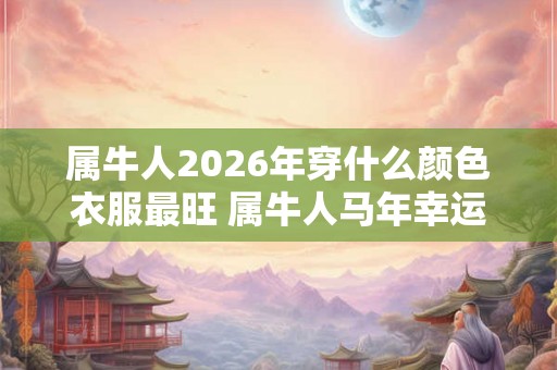 属牛人2026年穿什么颜色衣服最旺 属牛人马年幸运色是什么 属牛人2026年穿什么颜色衣服最旺 属牛人马年幸运色是什么