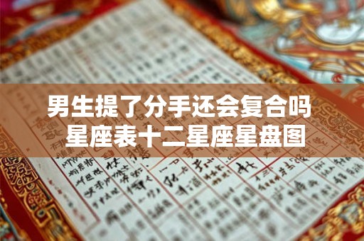 男生提了分手还会复合吗  星座表十二星座星盘图