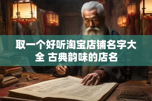 取一个好听淘宝店铺名字大全 古典韵味的店名