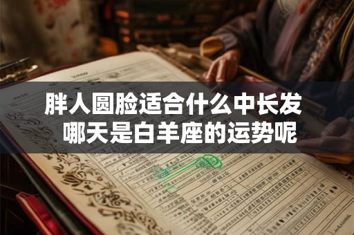 胖人圆脸适合什么中长发  哪天是白羊座的运势呢