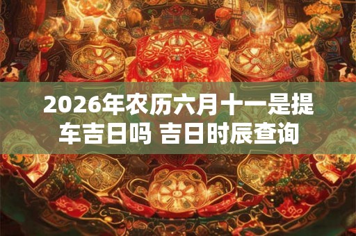 2026年农历六月十一是提车吉日吗 吉日时辰查询