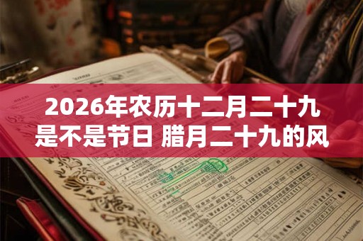 2026年农历十二月二十九是不是节日 腊月二十九的风俗