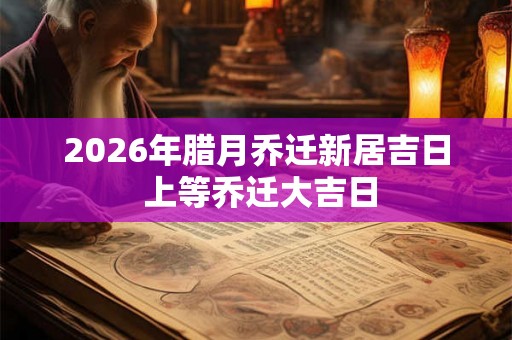 2026年腊月乔迁新居吉日 上等乔迁大吉日 2026年腊月乔迁新居吉日 上等乔迁大吉日