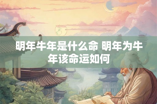 明年牛年是什么命 明年为牛年该命运如何