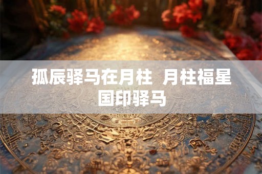 孤辰驿马在月柱  月柱福星国印驿马